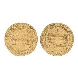 ABBASID, AL-MU‘TASIM (218-227h), Dinar, Marw 220h, 4.18g. REFERENCE: Bernardi 151Ph RR. CONDITION: