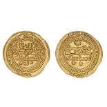 ABBASID, AL-MUTI‘ (334-363h), Amiri dinar, San‘a 338h, 1.83g. REFERENCE: Bikhazi 145. CONDITION: