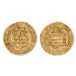 FATIMID, AL-MAHDI (297-322h), Dinar, al-Qayrawan 305h, 3.84g. REFERENCE: Nicol 33. CONDITION: Edge