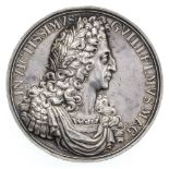 *Great Britain, William III, Namur Retaken, 1695, silver medal by Jan Boskam, laureate bust right,