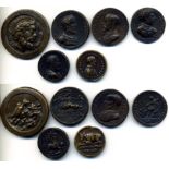 Italian Renaissance bronze medals (6) comprising Alessandro de’ Medici by Domenico de’ Vetri,