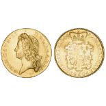 *George II, young head, two-guineas, 1739 (S. 3667B), light test-mark on edge, very fine