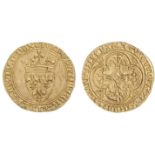 *France, Charles VI (1380-1422), écu d’or à la couronne, 3.88g (F. 291; Dupl. 369), very fine