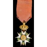 *France, Légion d’Honneur, Second Empire, Officer’s breast badge, eagle’s head hallmark on reverse