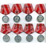 Denmark, Copies: Defence Medals (4), reverse Kuwait 1991, Saudi Arabien 1991, Hebron 1994, Osce