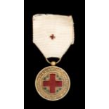 *Cuba, Red Cross Medal, in silver-gilt and enamels, obv., Red Cross with wreath, legend and date