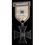 *Colombia, Iron Cross for Valour in the Korean War, 1952, 44mm width, with original ribbon and top