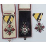 Bulgaria, Military Merit Order type 1, Fifth class breast badges without Crown (2), in silver and