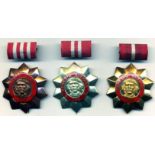 Cuba, Order of Ernesto Che Guevara, First, Second and Third class breast badges, in silver-gilt,