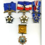 Chile, Order of Merit, type 2 (1911-23), First class neck badges (2), one in silver-gilt and white