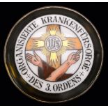 Germany, Nursing Badges (2), Organisierte Krankenfürasorge des 3 Ordens, in silver and enamels,