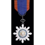 *China, Republic, Order of the Golden Grain, Sixth class breast badge, in silver, gilt and