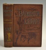 Hutchinson, Horace - 'The Badminton Library' 1893 New edition, with frontispiece and tissue cover,