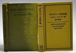 Mackenzie, Dr A - signed 'Golf Architecture' 1st ed 1920 inscribed to the front free end plate 'with