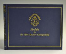 Hamilton, David & Bell, Blyth - 'Hoylake & the 1894 Amateur Championship' Publishers Presentation