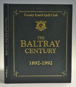 Irish Golf Club Centenary - "County Louth Golf Club-The Baltray Century 1892-1992" by Charlie