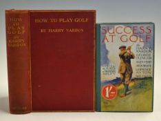 Vardon, Harry - "How to Play Golf" 2nd ed 1912 in the original red and gilt cloth boards and