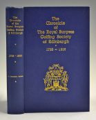 Robbie, Cameron - 'The Chronicle of the Royal Burgess Golfing Society of Edinburgh 1735-1935' 1st ed