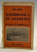 Fleming, David H - 'Hand-Book to St Andrews' new edition, St Andrews Citizen Office, 1893 with