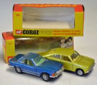 Corgi Toys Mercedes Benz 350SL No. 393  whizzwheels, blue in original box, light dusting to