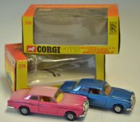 Corgi Toys Bentley Series No.274 'T' HJ Mulliner Park Ward pink in original box minor wear, light
