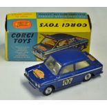 Corgi Toys Hillman IMP Monte Carlo Trim No. 328 in blue with original box, '107 Rally decals',