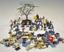 Assorted Quantity of Plastic Figurines some with Britains stamped to bottom, agriculture,