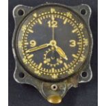 WWII German Luftwaffe Aviation Clock by Junghans stamped J30BZ, also stamped 637135 with black