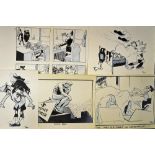 WWII Cartoons consisting of a series of approx. 48 proofs of original WWII cartoons by the