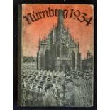 WWII Adolf Hitler Souvenir Publication of the 1934 Nuremberg Rally cover a little soiled, some
