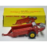 Dinky Toys Massey Harris Manure Spreader No. 321 in original box, good condition, in a good box
