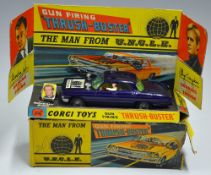 Corgi Toys The Man from U.N.C.L.E. Thrush-Buster No.497 with Waverly ring, in blue with original