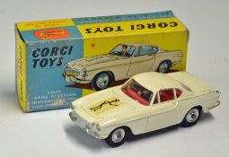Corgi Toys The 'Saints' Car Volvo P1800 No. 258 white in original box, with decal, some browning