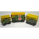 Dinky Toys 3x Military Vehicles to consist of Armoured Car No.670, Armoured Personal Carrier No.