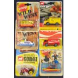 6x Carded Corgi Models to consist of No.67 Popeye's Boat, No.111 Wild West Carriage, No. 95 Coca