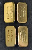 WWII Henrich Himmler Gold Cufflinks 14ct gold set of chained cuff links engraved with SS and HH on