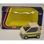 Corgi Minissima No. 288 white and green, in original box, light dusting, box is good with minor