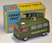 Corgi Toys US Military Police Truck with flashing light in green with original box, all internal