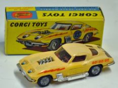Corgi Toys Chevrolet Corvette Sting Ray No. 337 'Customized Lazy Bones' in yellow (faded