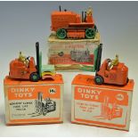 Selection of 3x Dinky Toys to include Heavy Tractor No. 563, Coventry Climax Forklift Truck No.14c