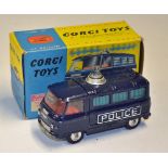 Corgi Toys Commer police Van No. 464 in original box, battery compartment corroded, externally