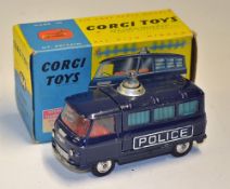 Corgi Toys Commer police Van No. 464 in original box, battery compartment corroded, externally