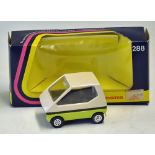 Corgi Minissima No. 288 white and green, in original box, with minimal wear, light dusting, box is