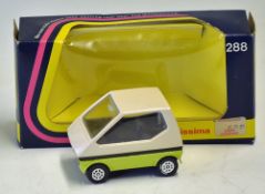 Corgi Minissima No. 288 white and green, in original box, with minimal wear, light dusting, box is