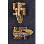 WWII Adolf Hitler Gold Cufflinks issued to Hitler as a gift from Mussolini according to Albert Speer