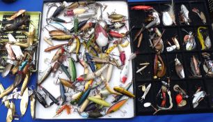 LURES: (Qty) Large collection of approx. 200 vintage fishing lures, incl. plugs by Creek Chub,