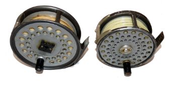 REELS: (2) Hardy "The Husky" Silent Check alloy fly reel, heavy duty U shaped line guide,