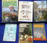 Six Richard Walker books - "Fly Dressing Innovations" signed , 1st ed 1974, glossy H/b, "How Fish