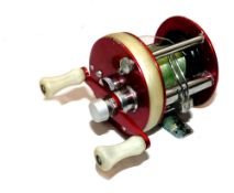 REEL: Abu Sweden 1750 multiplier reel, single sandwich end plate with matching handles, push free