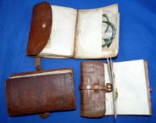 WALLETS: (2) Two leather trout fly wallets, one stamped "Alfred & Son of 20 Moorgate, London",